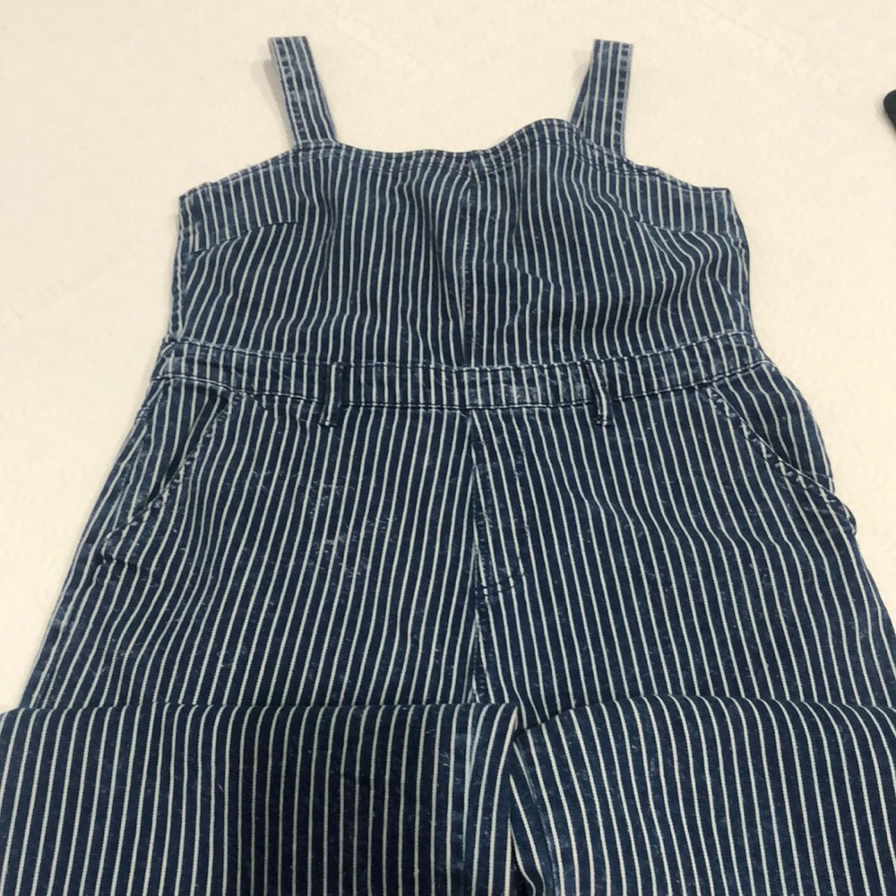 Striped overalls